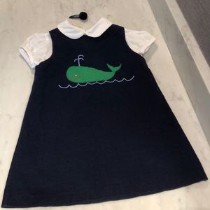 Vive La Fete Navy Corduroy Jumper Dress & Shirt 4